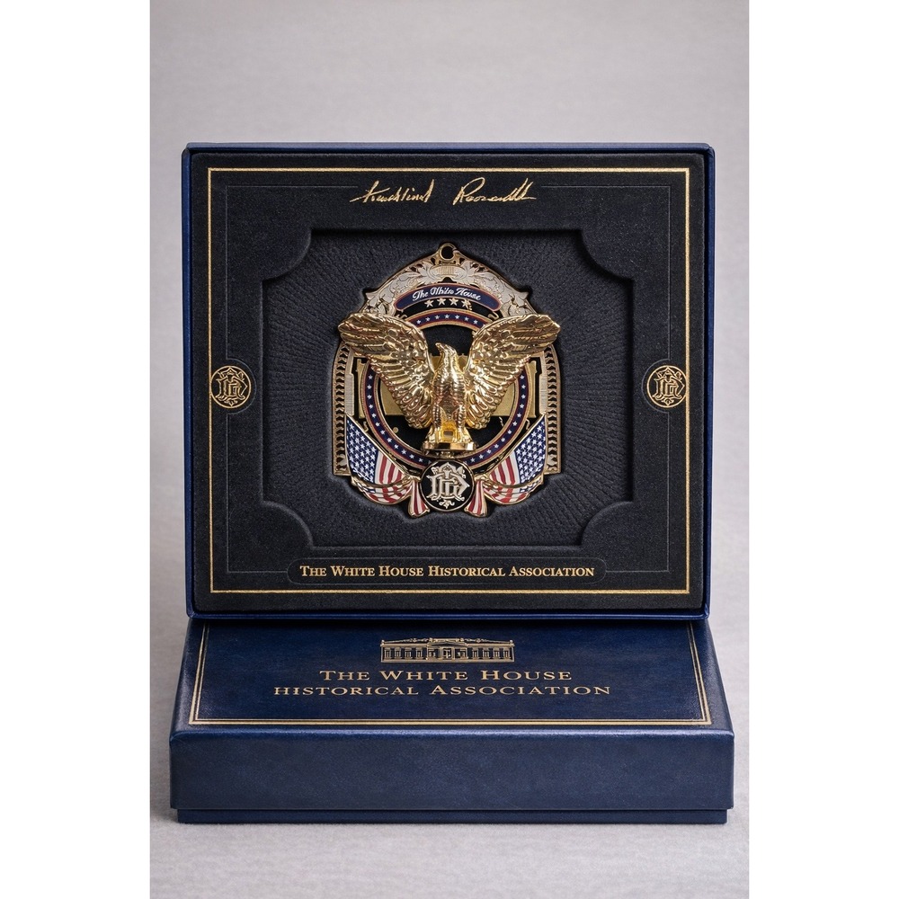 2017 White House Christmas Ornament Franklin Delano Roosevelt FDR Eagle Boxed